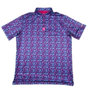 Bogey Bros Golf Polo Mens XL Whale Tail Short Sleeve Performance Stretch